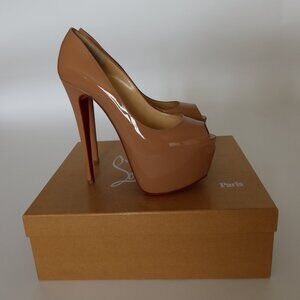 Christian Louboutin Highness Patent Leather Nude 160MM